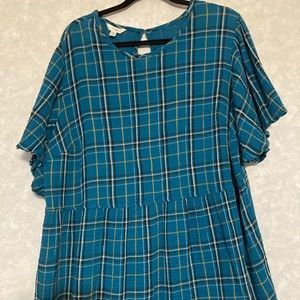 Terra & Sky size 3X (24-26) plaid tunic